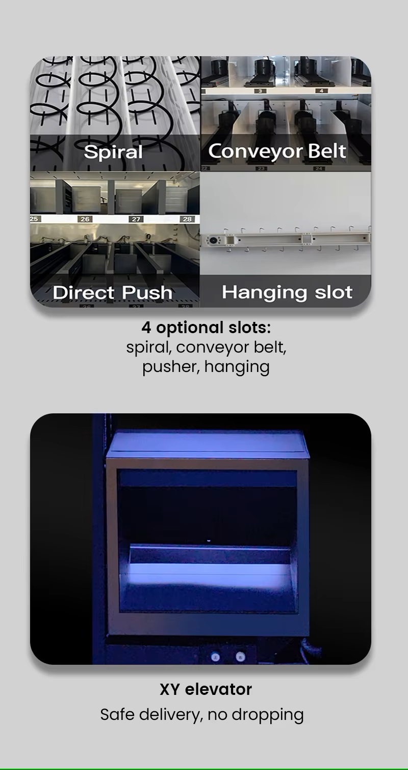 blind vending machine with xy elevator