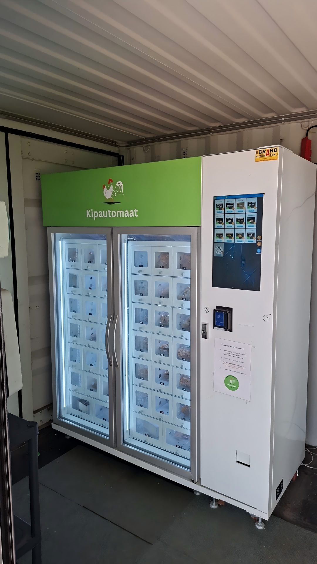 This egg vending machine is suitable be placed at community.