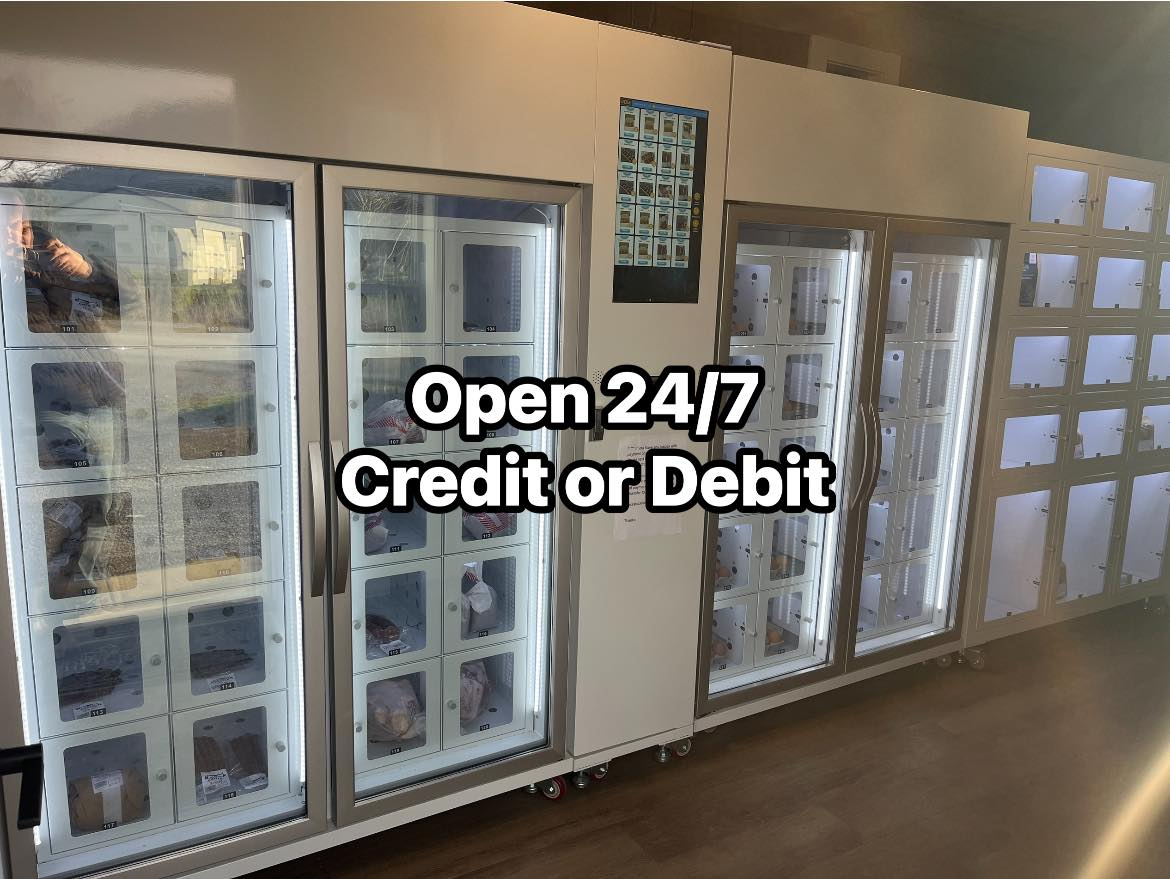 This Candian customer placed several locker vending machine to sell farm products.