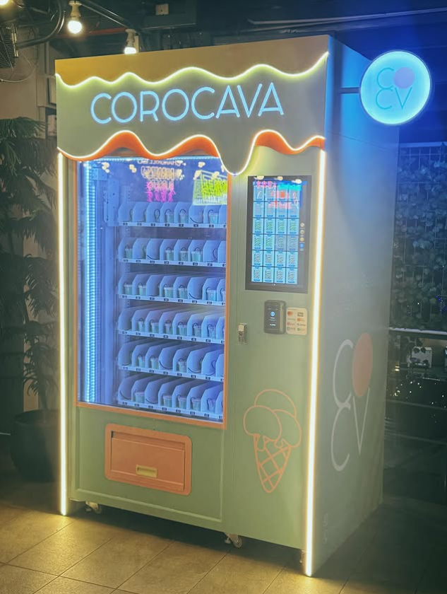 This frozen food vending machine is suitable for selling ice cream.