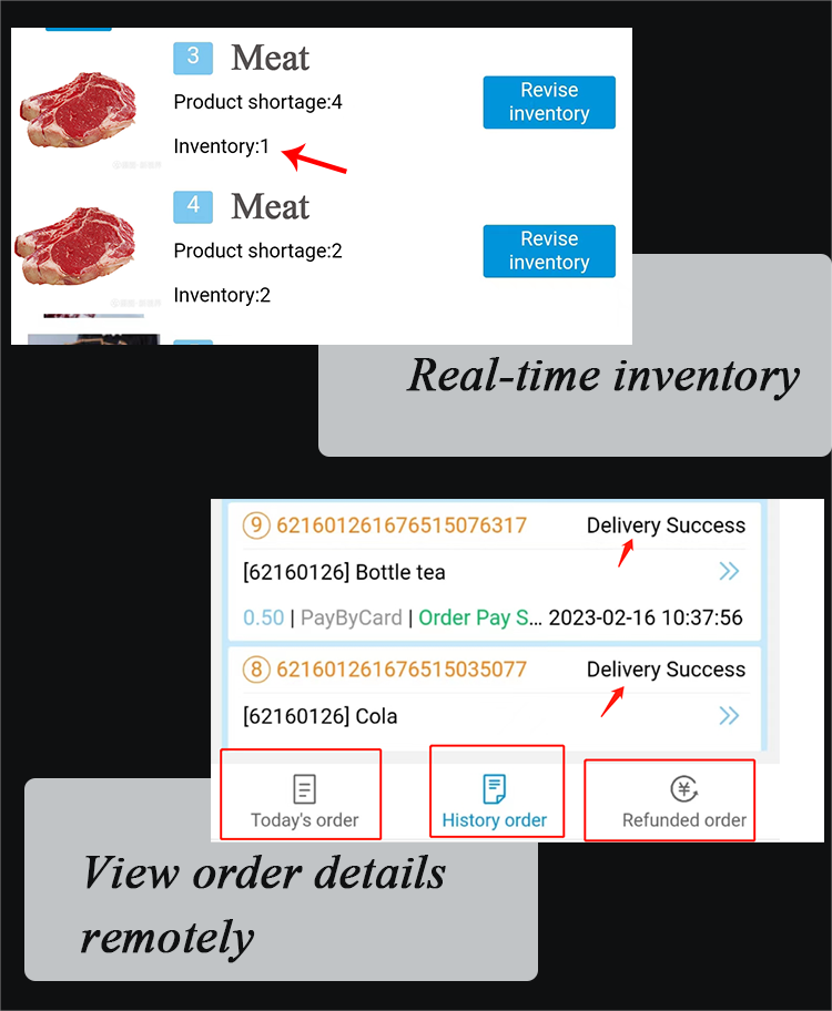 France smart fridge: Micron frozen meat beaf vending machine in France