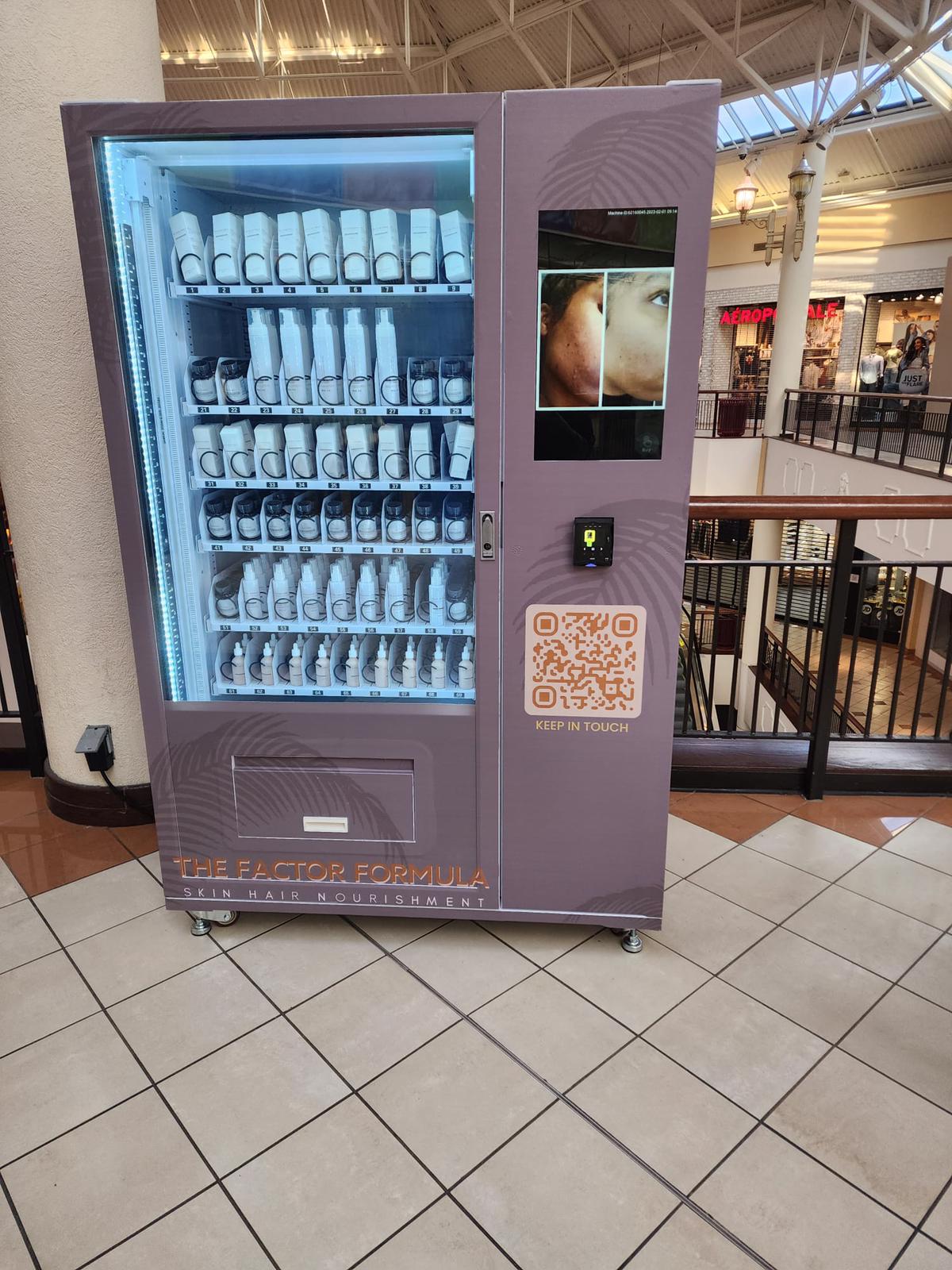This skin care product vending machine is suitable be placed at shopping mall.