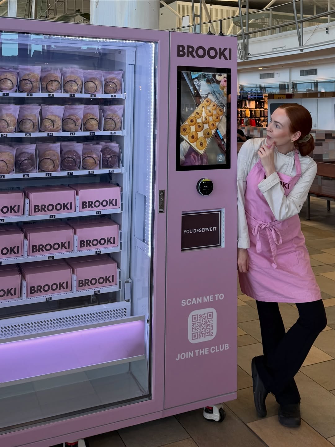 An Australian client placed our vending machine to sell bakery in airport