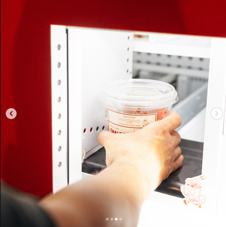 A Singapore client place this food vending machine in shopping malls.