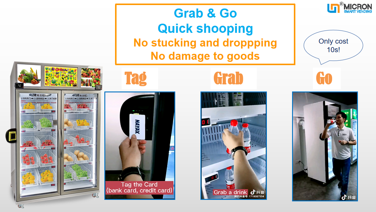 Snack beer vending machine with age verify in Austria Micron Smart Vending