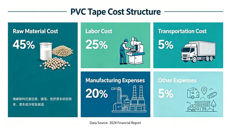 PVC tape cost structure chart