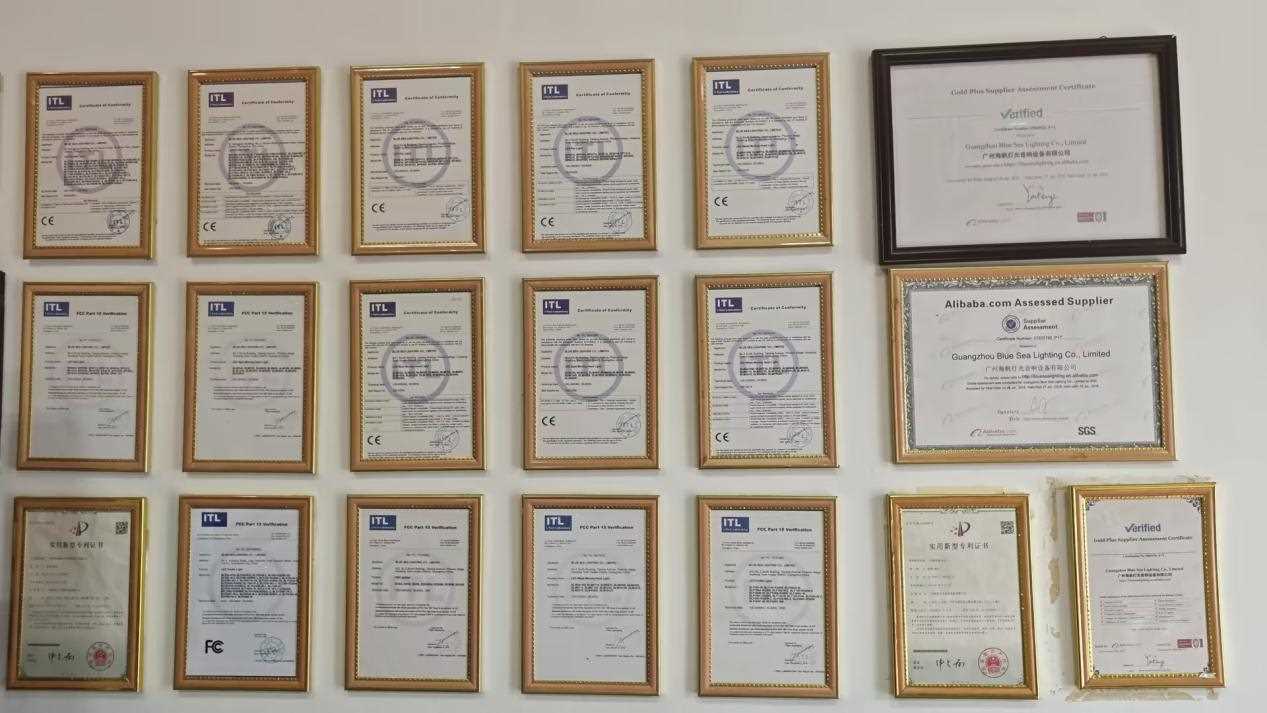 certificate of CE, RoHS, FCC blue sea lighting