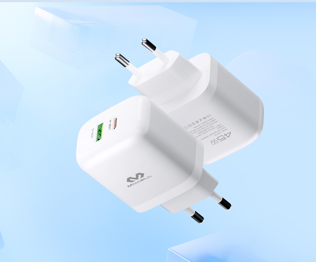 45W 2-Port Travel Charger