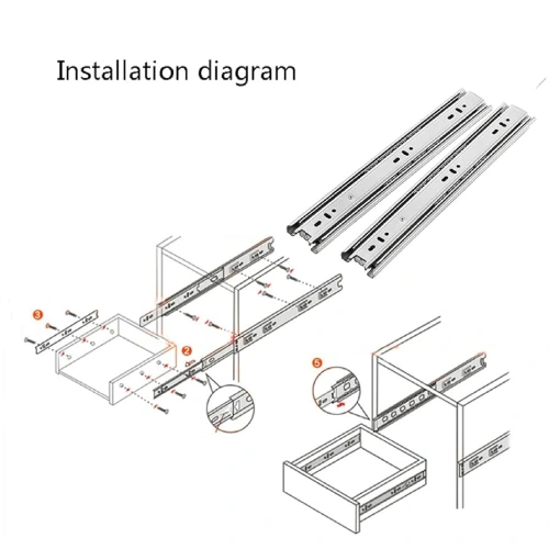 53mm wide heavy drawer runners