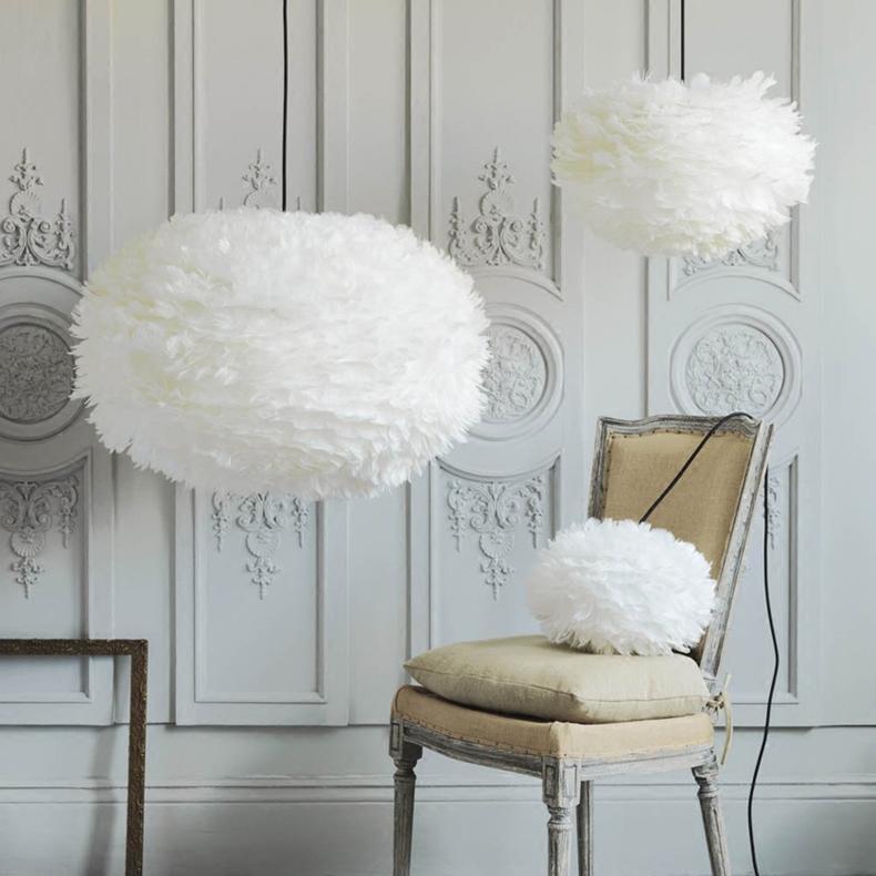 white pandent lamp