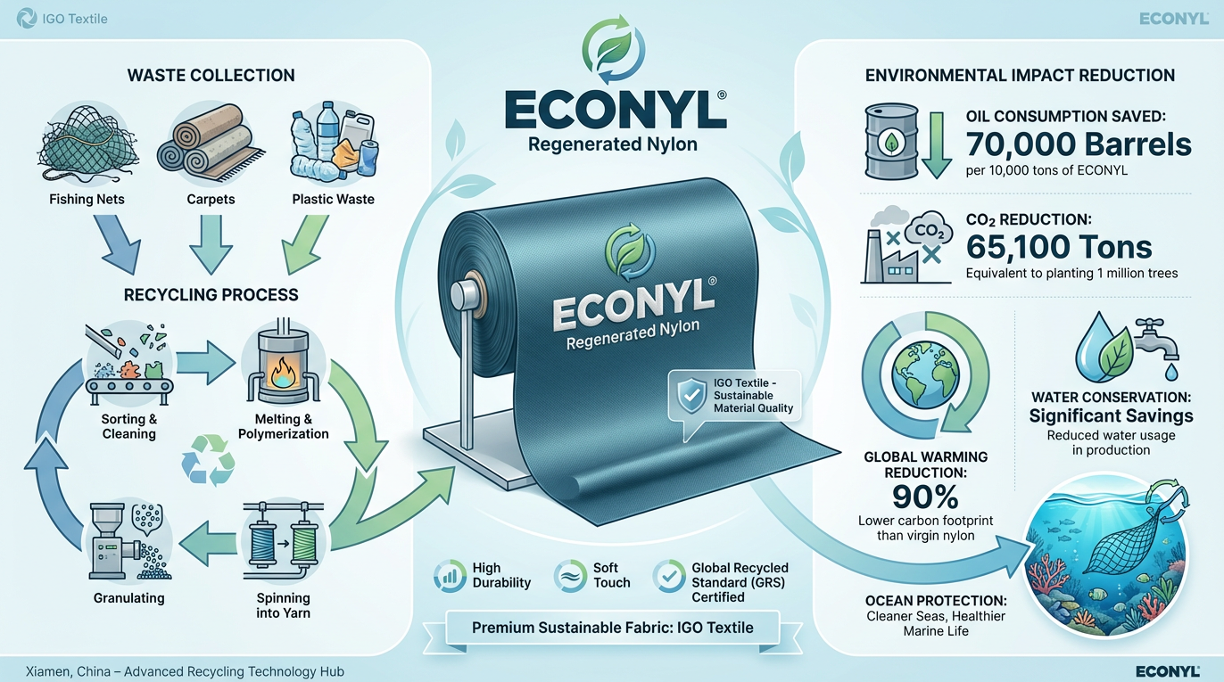 The manufacturing process of recycled nylon
