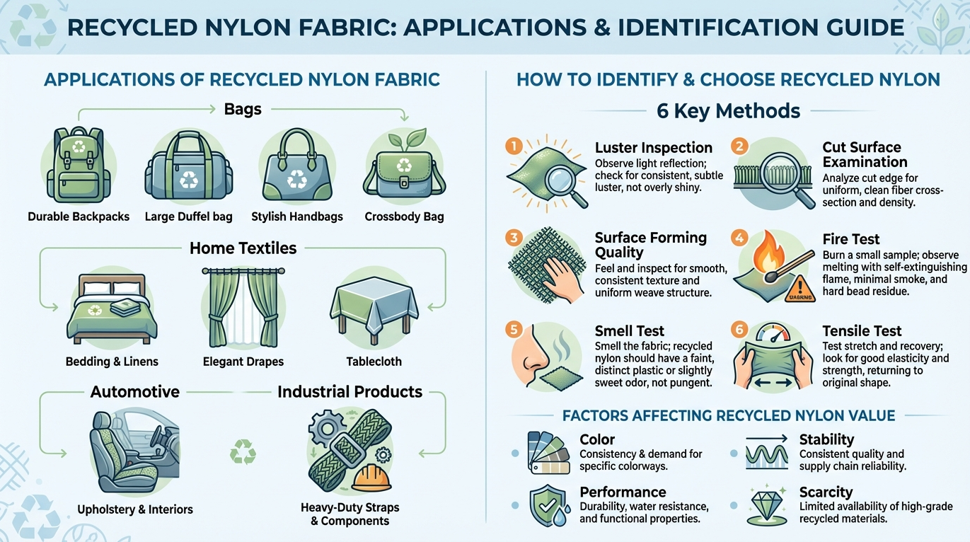 The application of recycled nylon fabric