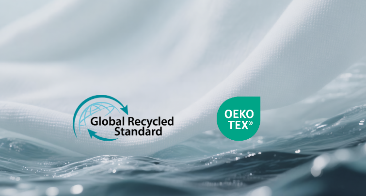 sustainable fabrics with GRS cetrified and oeko-tex