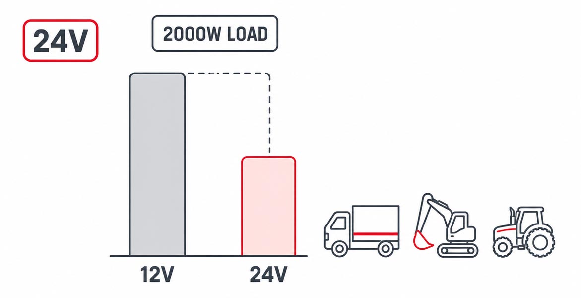 24V as the practical middle ground