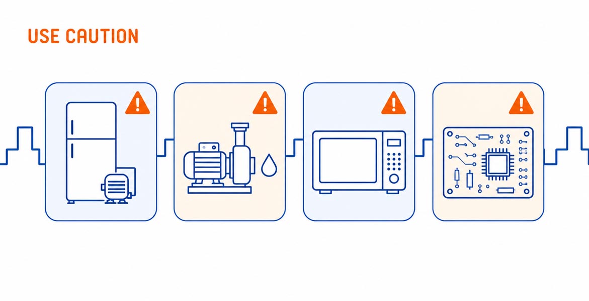 Devices that need caution with modified sine wave