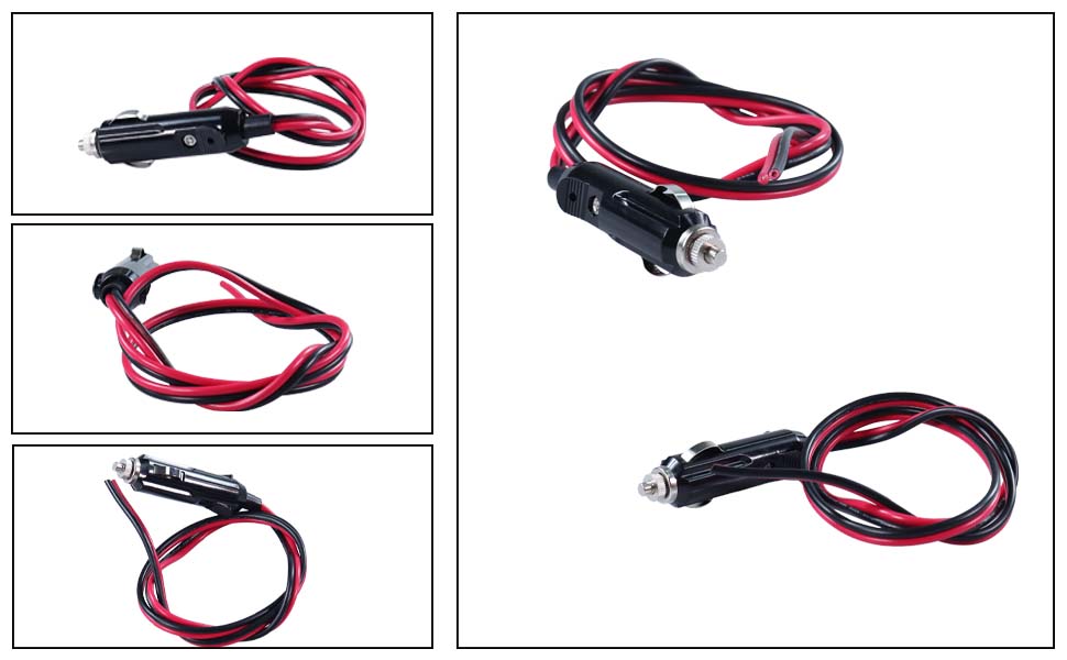12 volt adapter plug,car lighter plug adapter,power supply with cigarette lighter socket DAMAVO