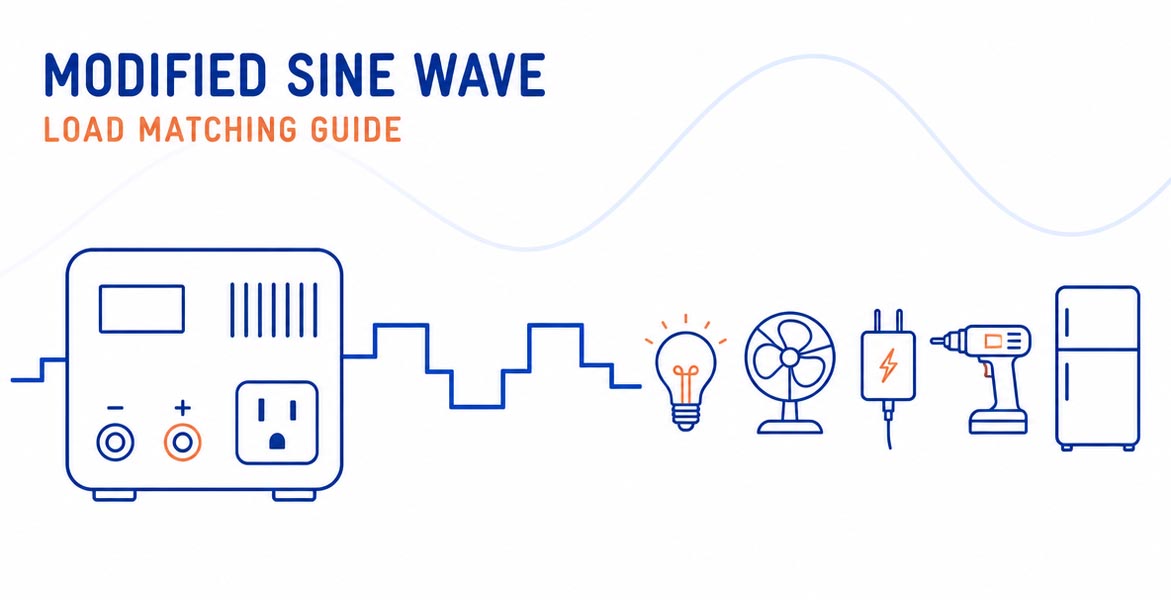 Modified sine wave power inverter load matching guide