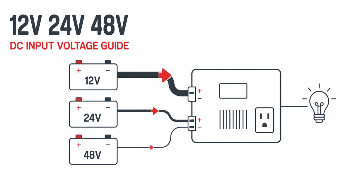 12V, 24V, and 48V power inverter DC input voltage guide