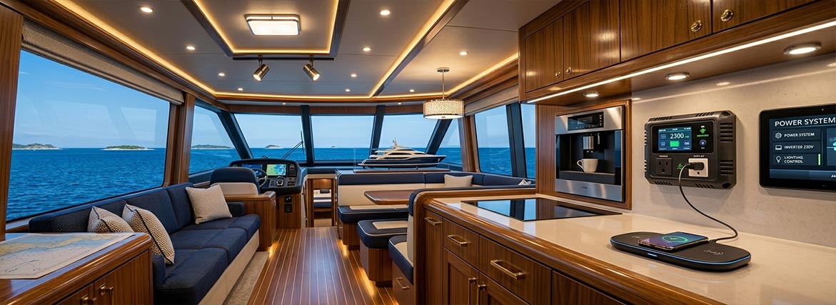 DAMAVO also develops lighting and electronic products for marine applications