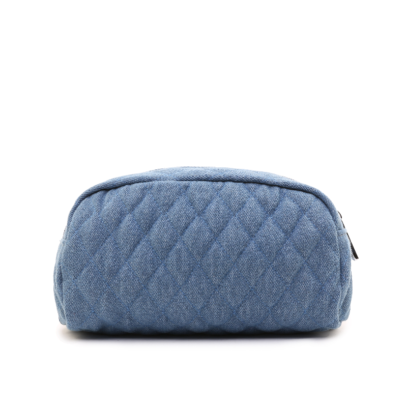 quileted denim small clutch bag