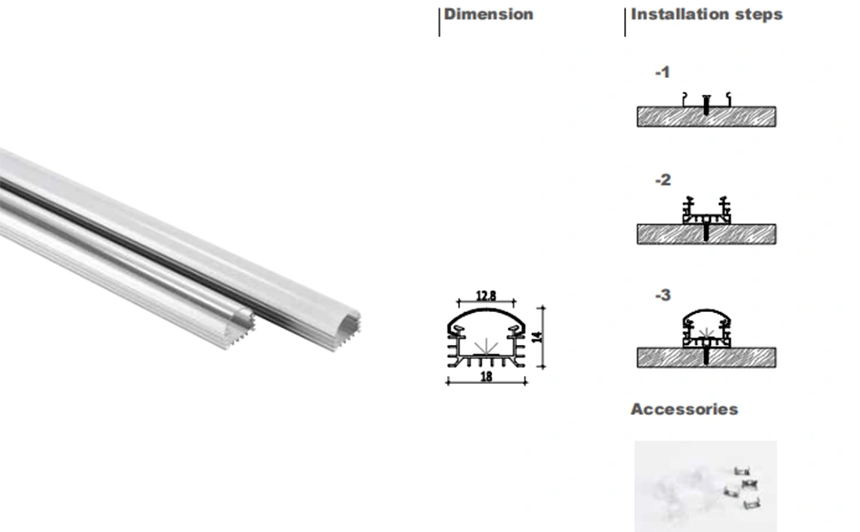best profil en aluminium léger de bande, enveloppe en aluminium pour la lumière menée, piste menée en aluminium
