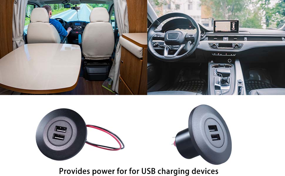 DAMAVO dual usb c charger,flush mount usb,usb serial bus