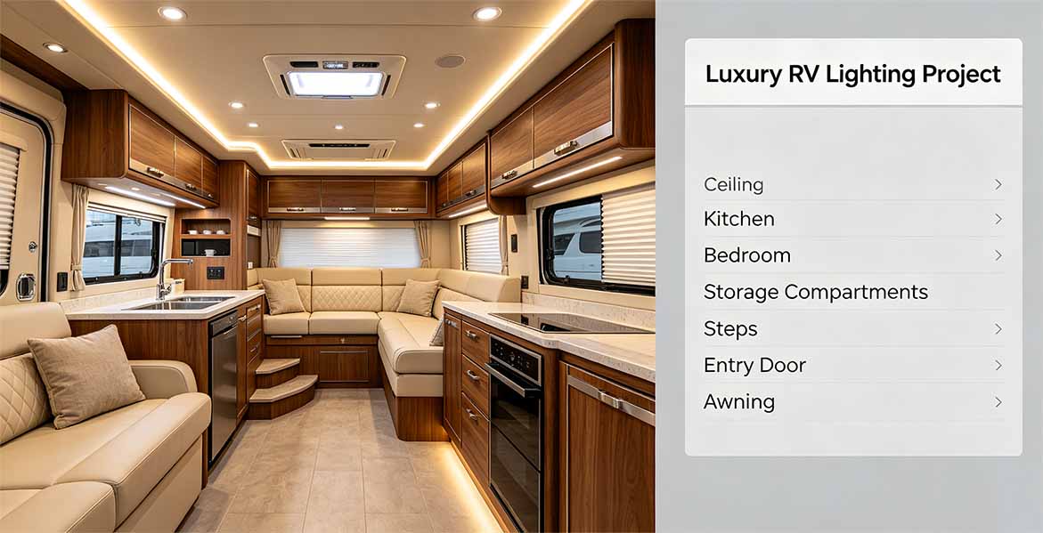 Best Interior Applications for LED Strip Lighting for RV
