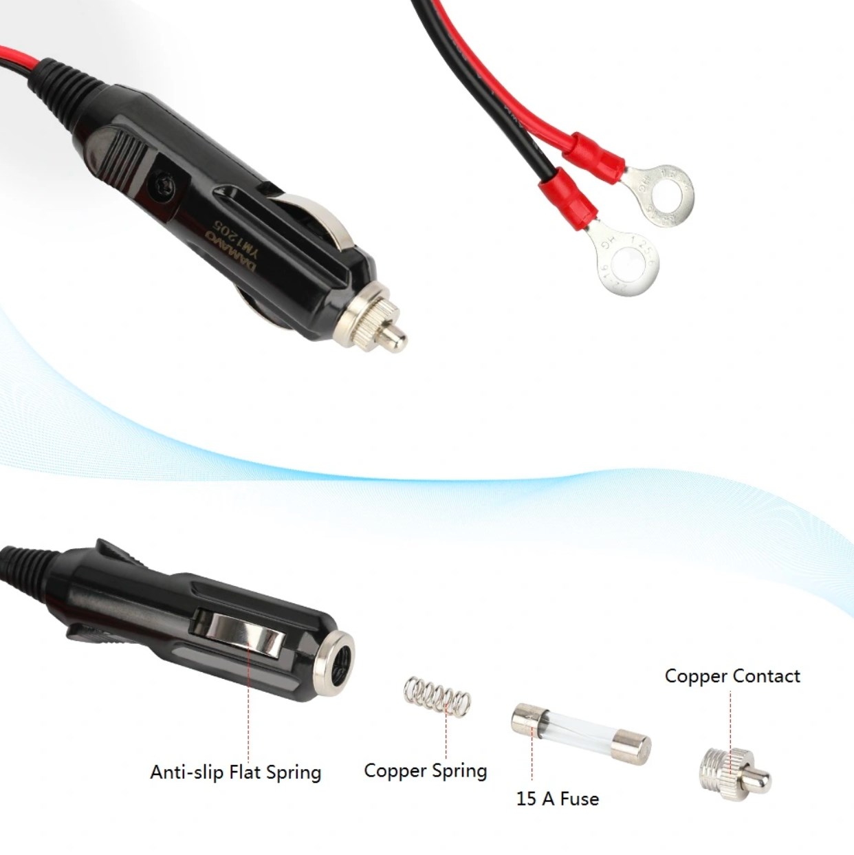 car cigarette lighter plug,cigarette adapter for car,12 volt cigarette lighter plug 15 amp CE
