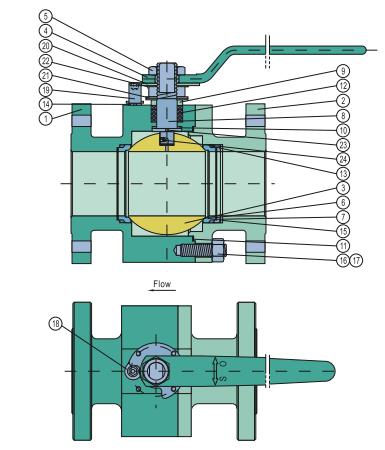 Ball Valve Technical Drawing