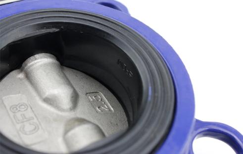 Actual shot of the internal structure of a wafer butterfly valve