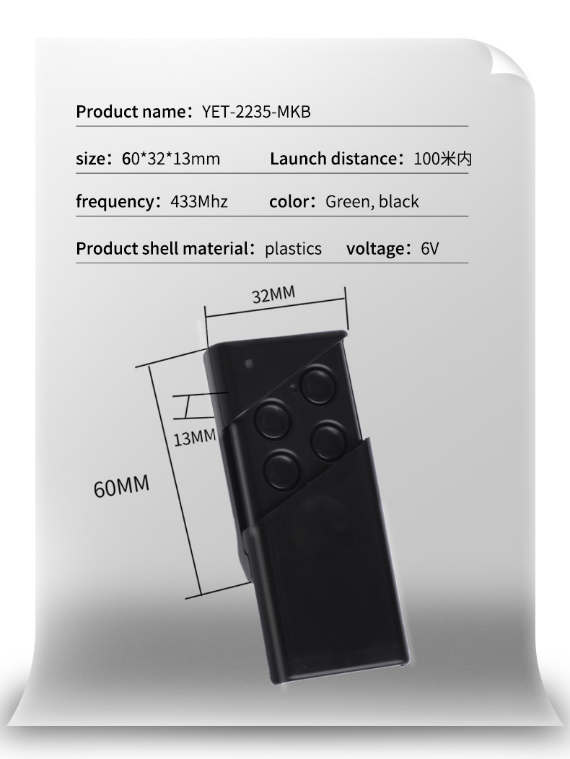 remote control 433.92mhz