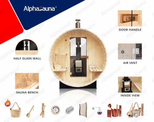 barrel sauna 2 person