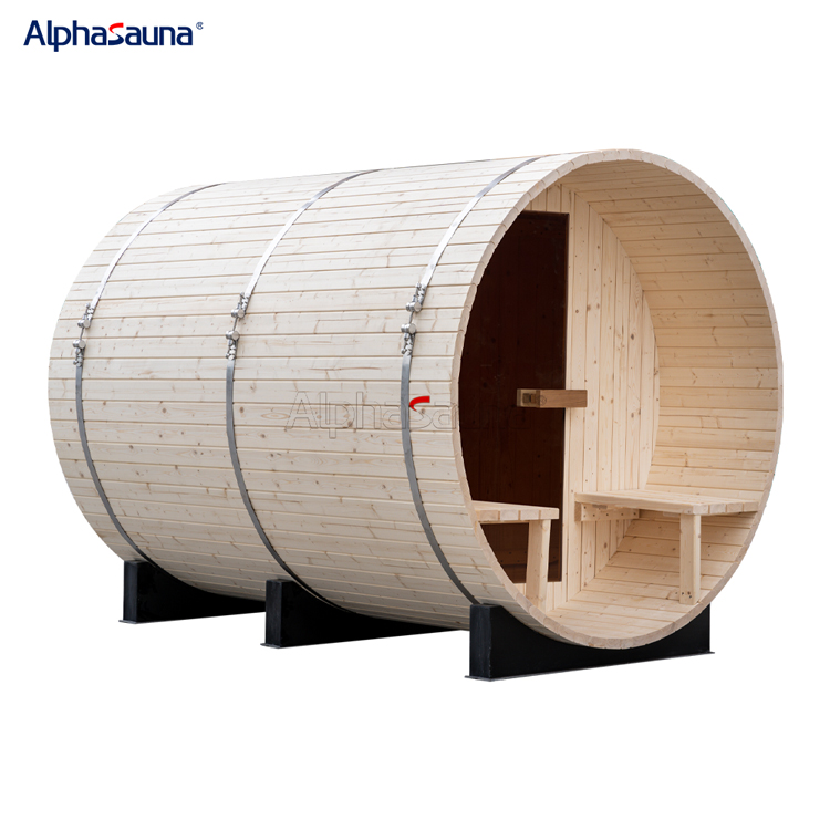 wooden sauna room outdoor