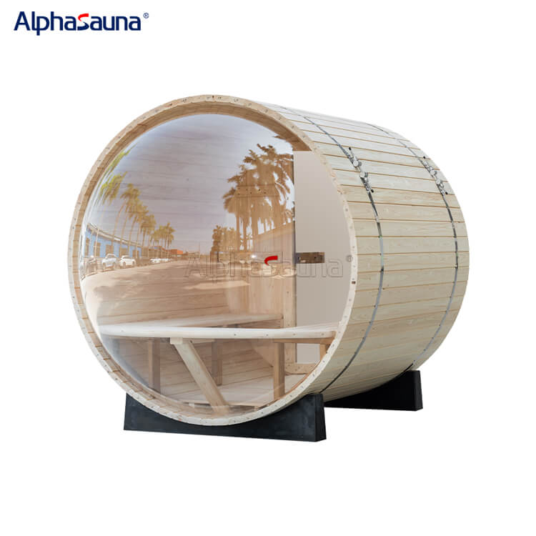 wooden sauna room