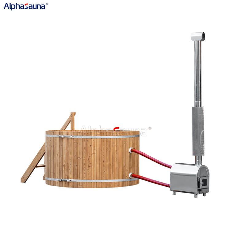 wooden hot tub