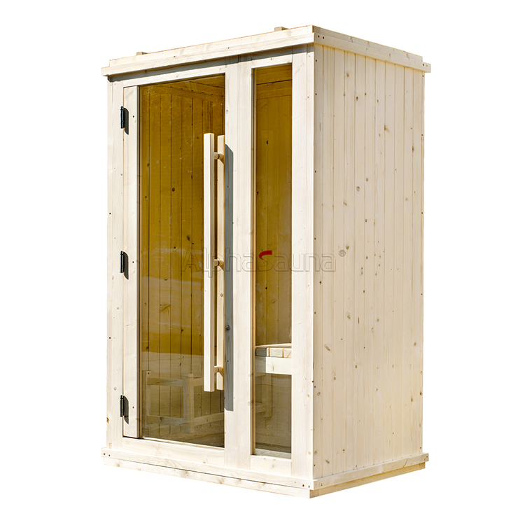 wooden sauna room indoor