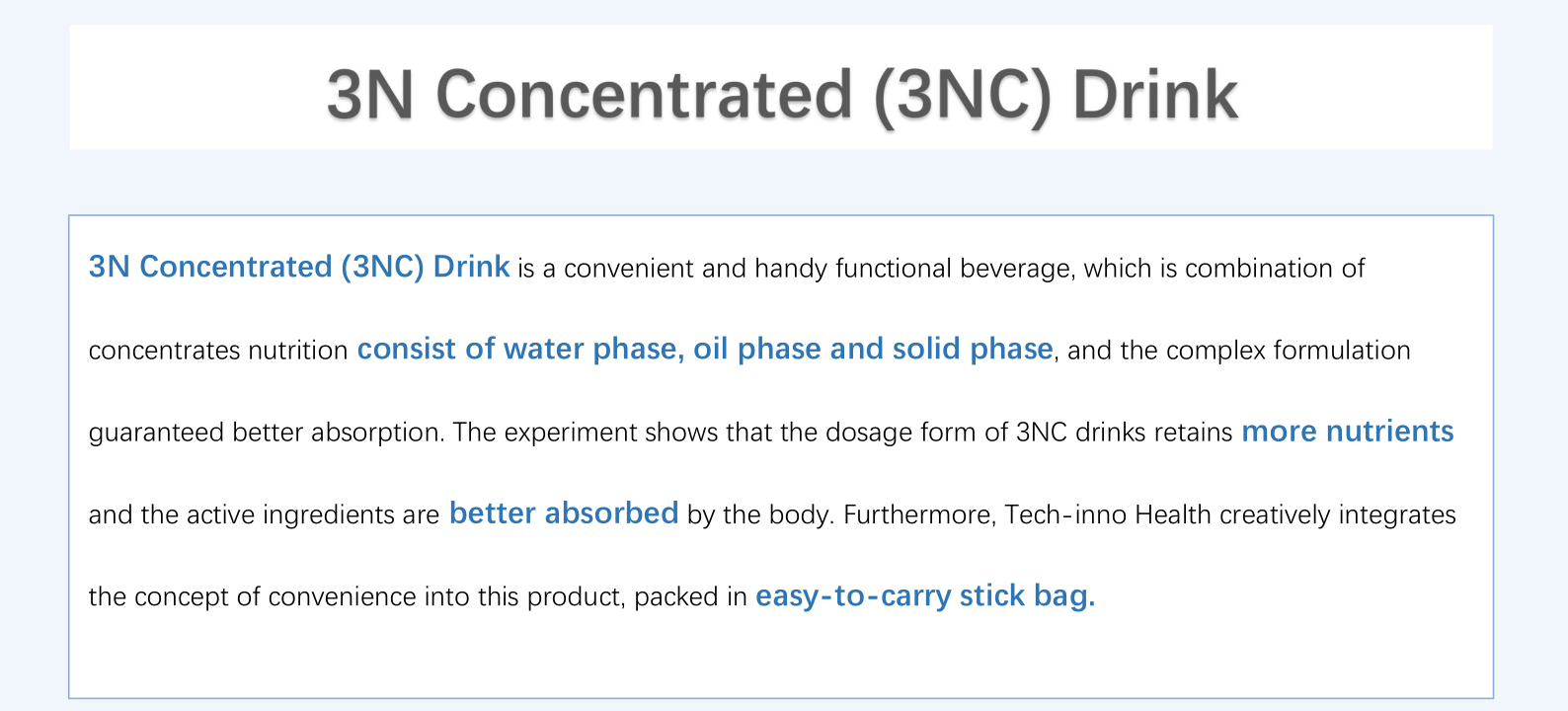 concentrate drink