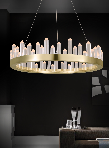 modern luxury crystal pendant light