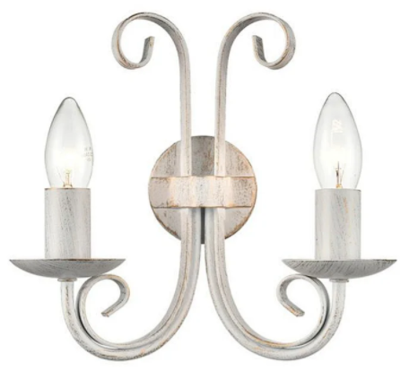 classical 2 lights wall lamp white brushed gold wall lights