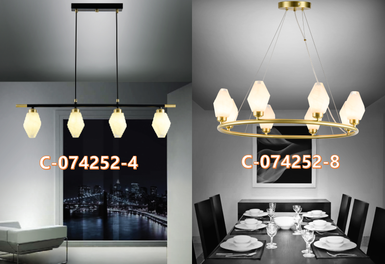 new design modern creative chandelier pendant light with glass lampshade