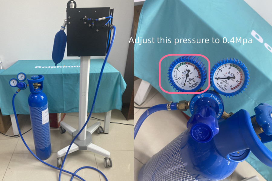 How to set up the veterinary anesthesia machine