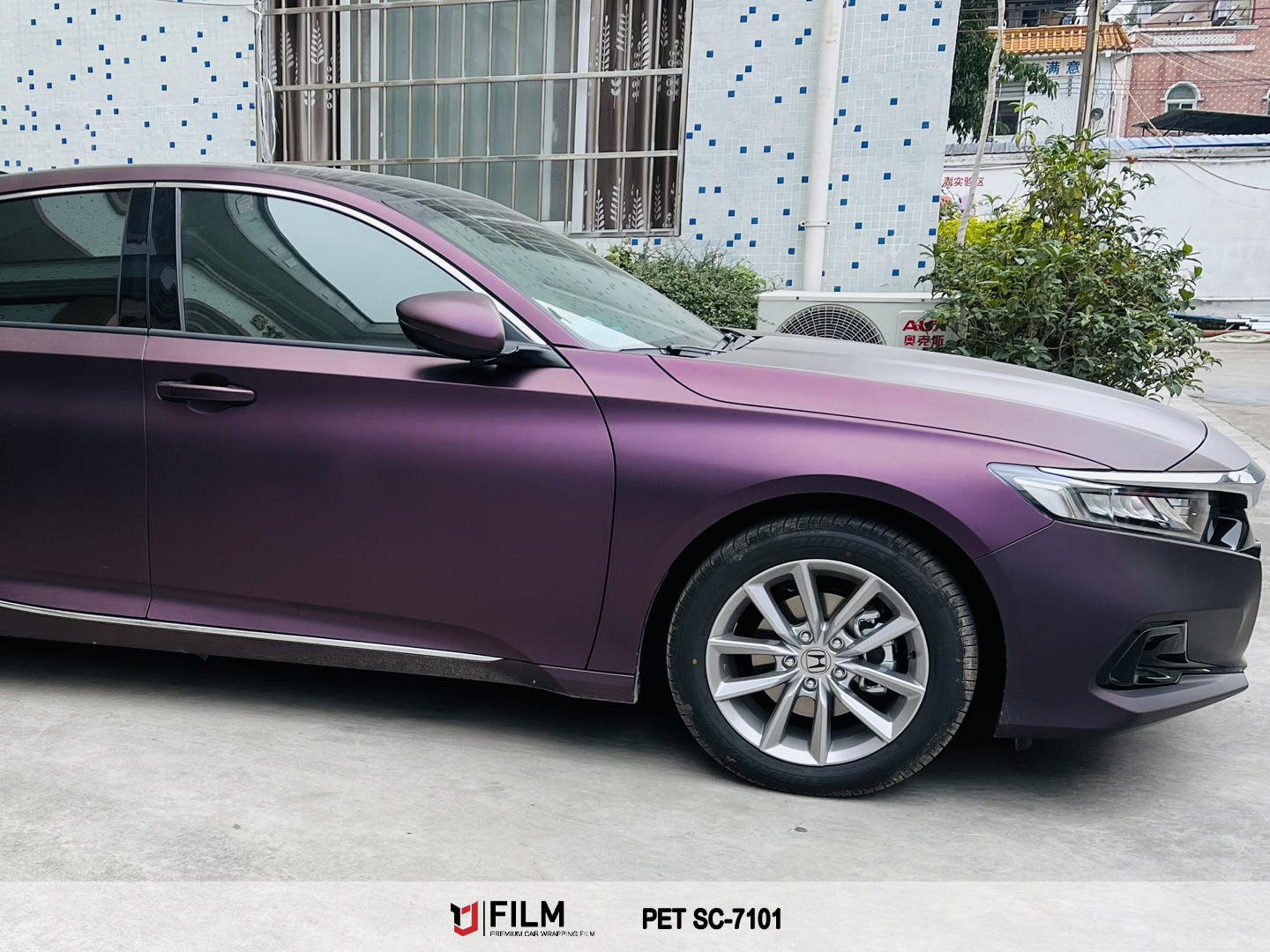 car wrap purple