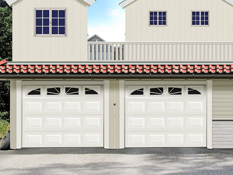 double garage and single garage door