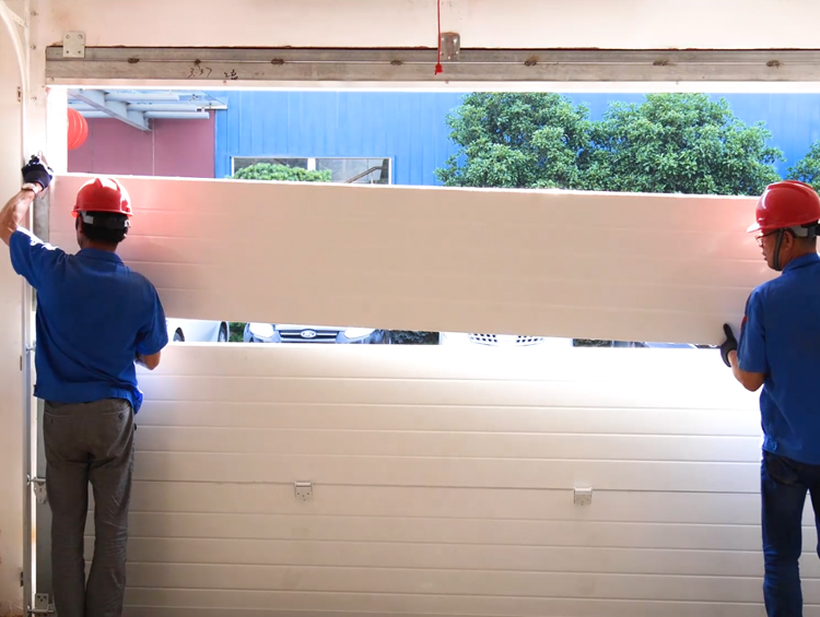 install the garage door