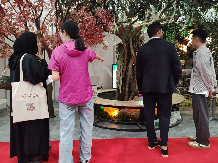fake plants on exhibition.