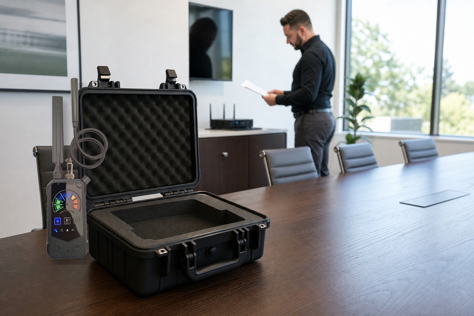 Real EL-DE012 in a conference room kit for an authorized RF signal check