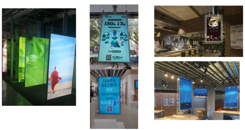 High Brightness window facing displays show case
