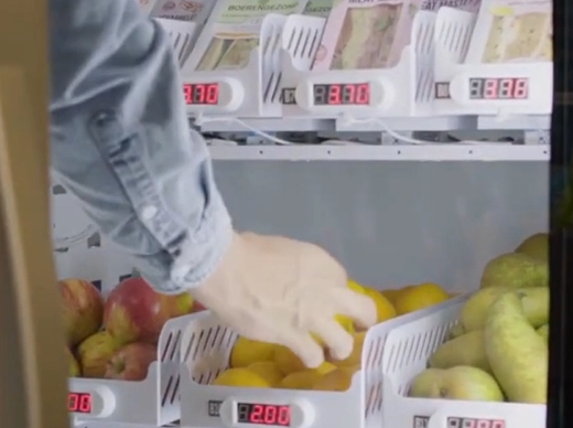 EE.UU.: Máquina expendedora de snacks y bebidas en EE.UU. Máquina expendedora inteligente Micron para vender coca cola y patatas fritas
