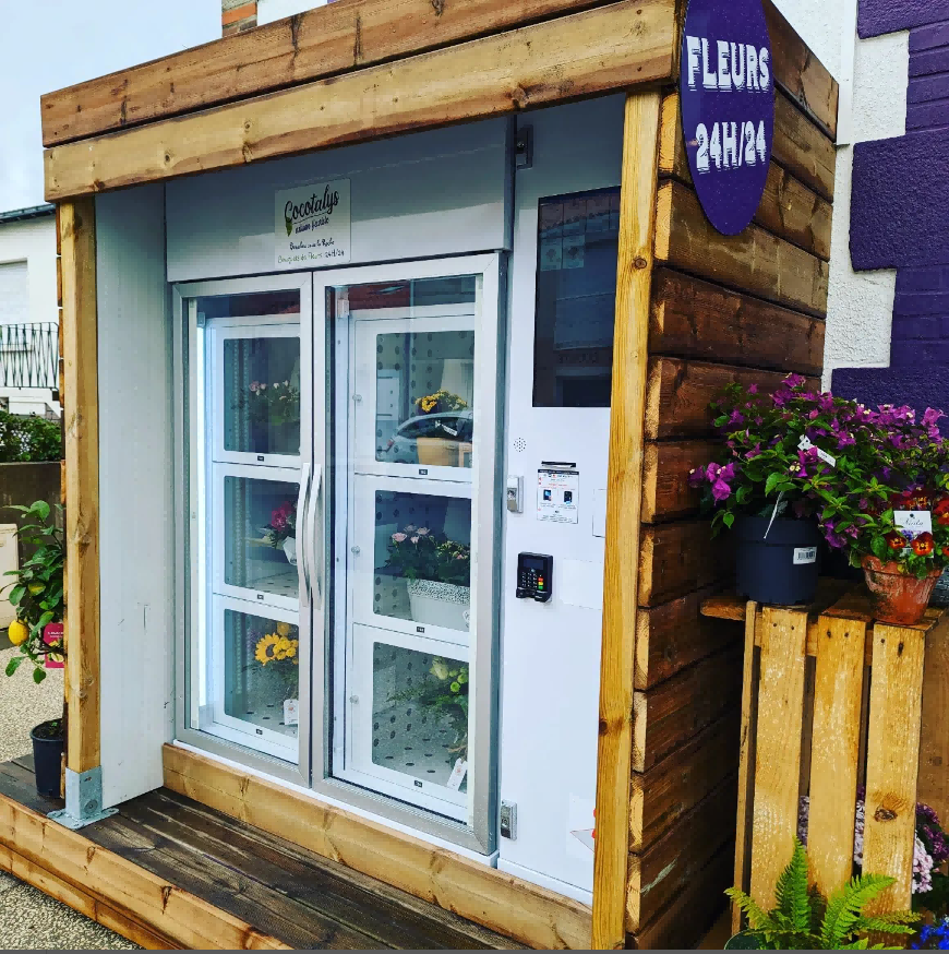 flower vending machine with cooling system preserves the freshness of delicate blooms