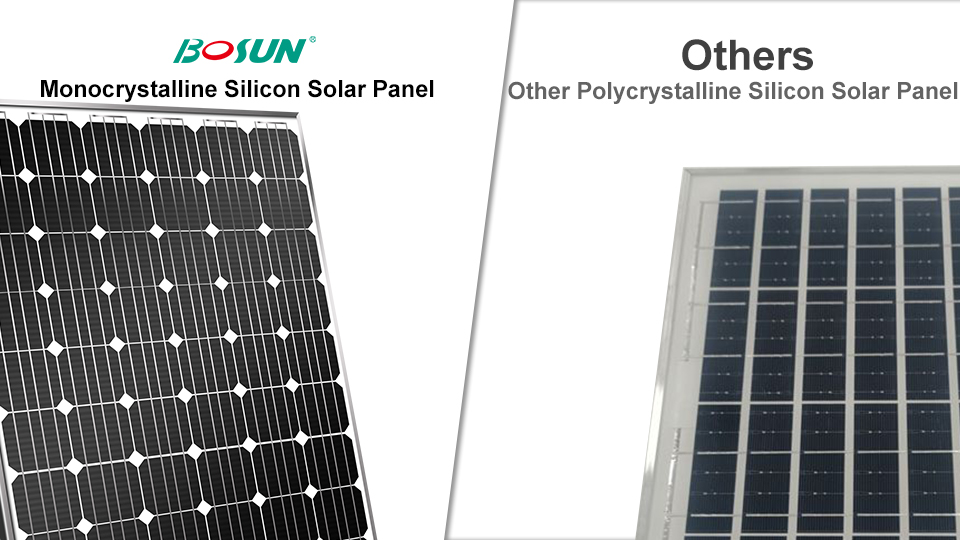 BOSUN Lighting solar powered street lights solar panel